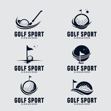 golf sport Design Logo Template