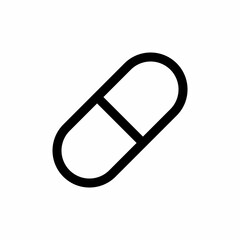 Medicine capsule icon with line style