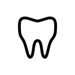 Tooth icon with line style