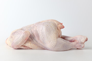 raw chicken on a white background