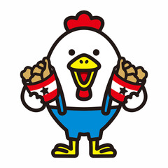 フライドチキンを売るニワトリくん