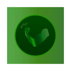 Handdrawn strong arm doodle icon. Hand drawn black sketch. Sign symbol. Decoration element. White background. Isolated. Flat design. Vecto