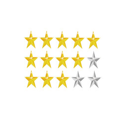 Fototapeta premium four rating stars icon for review product,internet website and mobile application on white backgrond vector