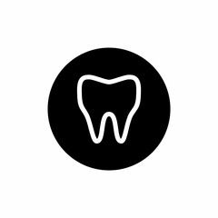 Tooth icon with filled rounded style