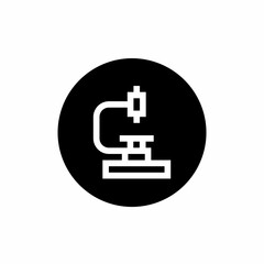 Microscope icon with filled rounded style