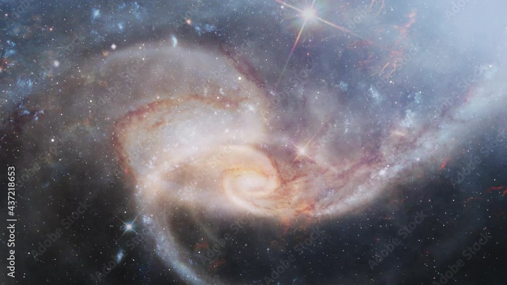 Wall mural seamless loop interstellar space travel universe to the arp 273 that is 300 million light years away
