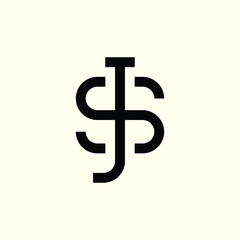 monogram S and J logo design