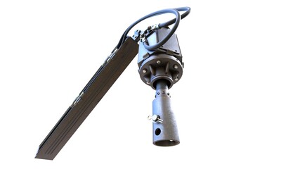 torque head for screw-piles piling - isolated conceptual industrial 3D rendering