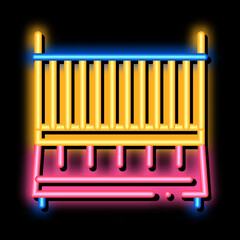 Cot Baby Bed neon light sign vector. Glowing bright icon Cot Baby Bed sign. transparent symbol illustration