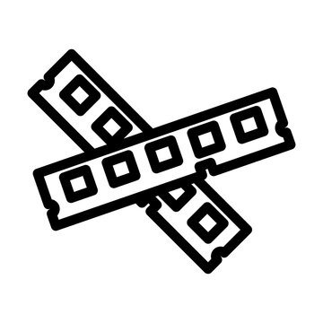black ram memory sticks crossed clip art preview