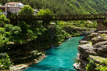 Albania, waterfalls in Albanian mountains