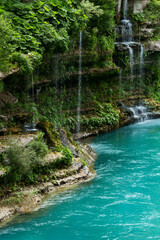 Albania, waterfalls in Albanian mountains - obrazy, fototapety, plakaty