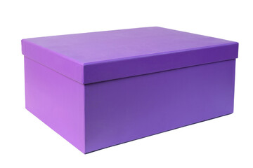 Purple gift box isolated on white background