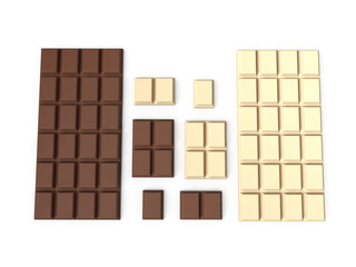 chocolate  snack 3d render close-up