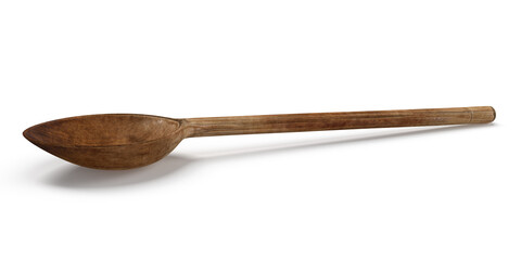 wooden spoon 3d render close up