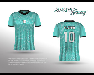 Football jersey design. Front back t-shirt design. Templates for team uniforms. Sports design for football, racing, cycling, gaming jersey. Vector