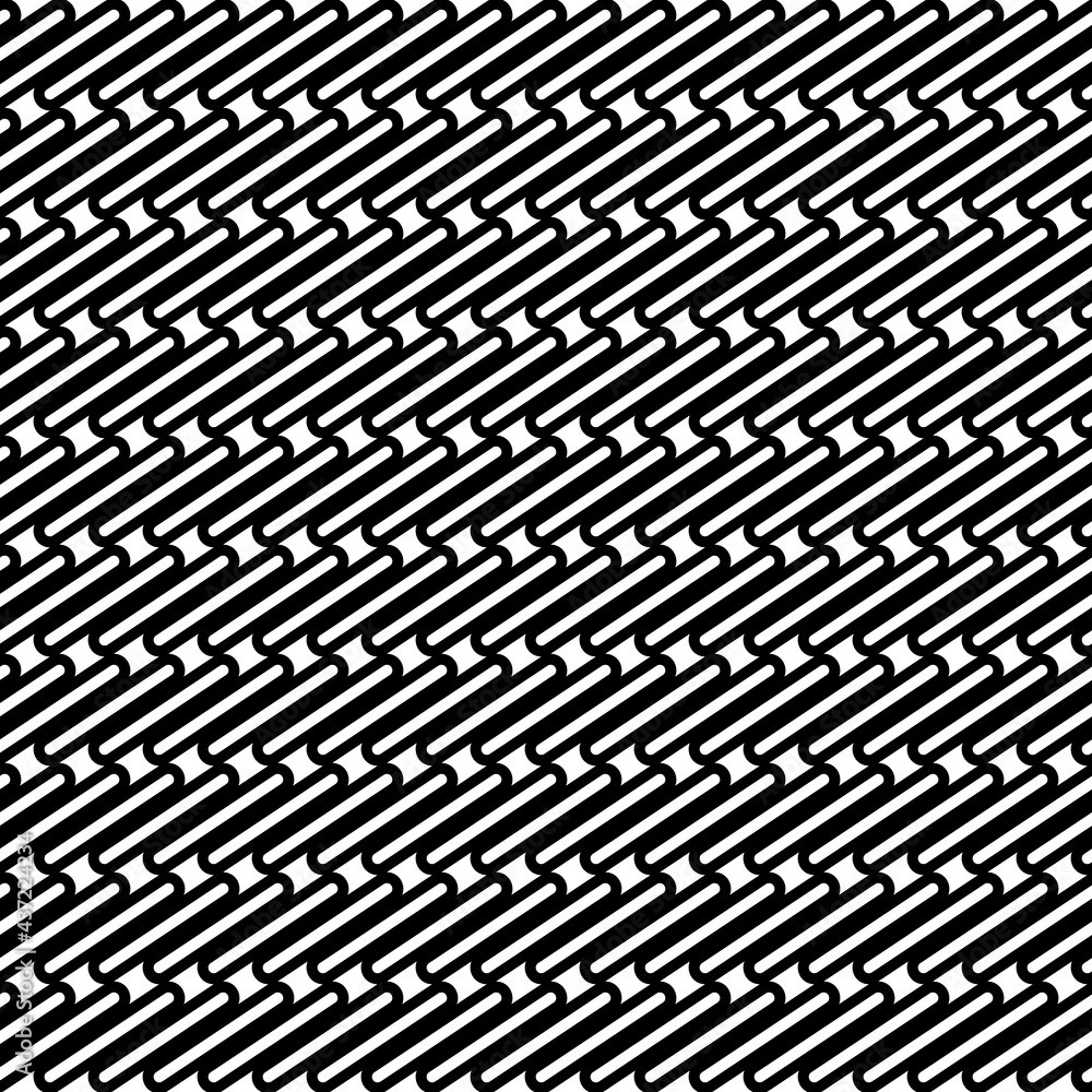 Aufkleber diagonal same chains pattern. vector seamless monochrome chains.