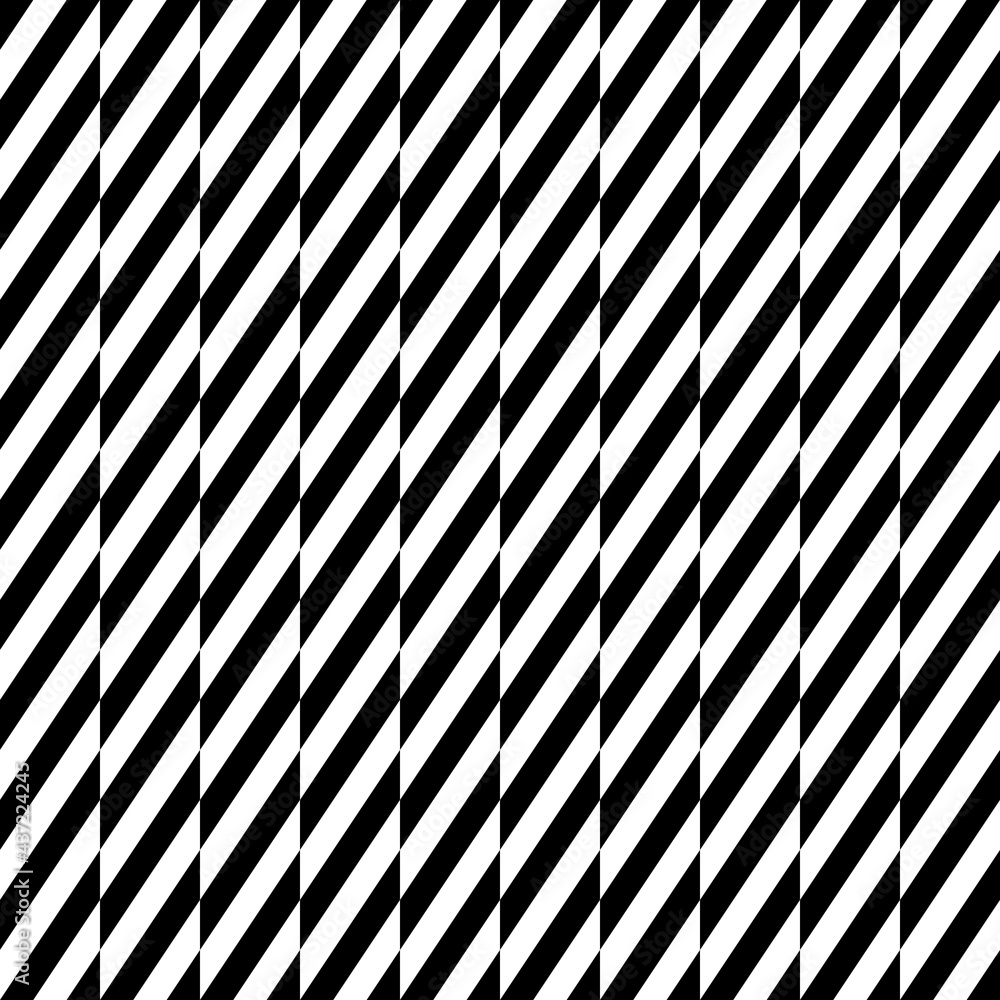 Poster Diagonal checkered rectangles. Vector same race flag. Seamless checkered board with black and white cells.