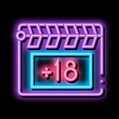 Clapper Board neon light sign vector. Glowing bright icon Clapper Board sign. transparent symbol illustration