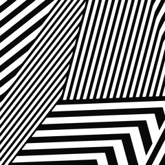 striped background. Geometric vector pattern with triangular elements. abstract ornament for wallpapers and backgrounds. Black and white colors. 