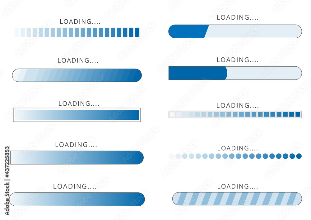Poster loader premium collection. loading status sign icon. download progress bar vector illustrator.