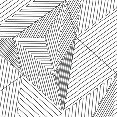 striped background. Geometric vector pattern with triangular elements. abstract ornament for wallpapers and backgrounds. Black and white colors. 