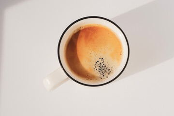 cup of coffee on the table