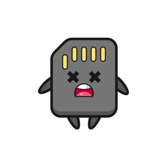 the dead sd card mascot character