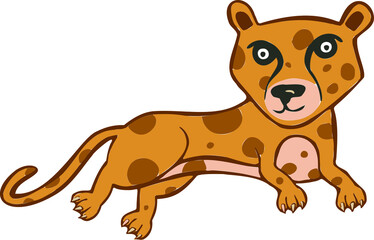 Obraz premium design Cute Jaguar . small icon for stock.