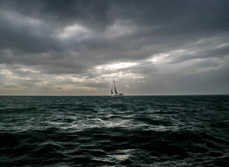 Miami sailing in storm