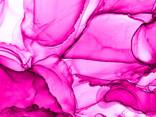 Pinkish Watercolor. Magenta Contemporary Effect.