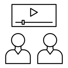 Vector Viewers Outline Icon Design