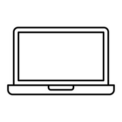 Vector Gaming Laptop Outline Icon Design