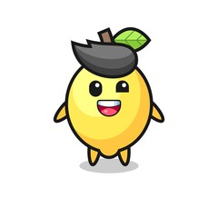 illustration of an lemon character with awkward poses