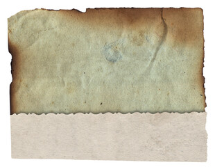 Old vintage texture retro paper with burned edges, stains and scratches background
