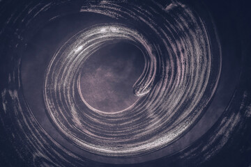 Spirale, Schlange und Vortex als surreale Metapher in den Tunnel des Jenseits. Into the Abyss zum...