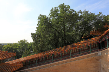 The scenery of ancient Chinese architecture in Beijing Summer Palace