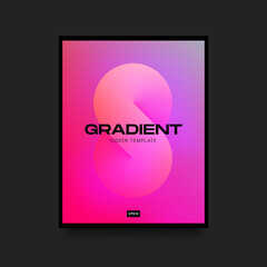 Bright Pink Vertical Cover. Gradient Template with Infinity Symbol. Vector illustration