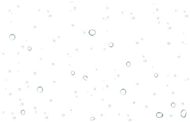 Oxygen air bubbles  flow  in water on white  background.