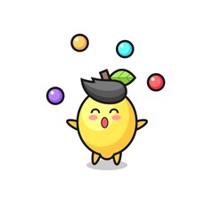 the lemon circus cartoon juggling a ball