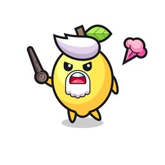 cute lemon grandpa is getting angry