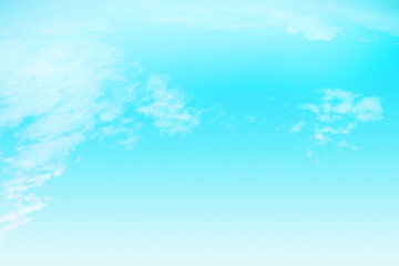 Fototapeta na wymiar Clear blue sky with little clouds. Presentation background. 