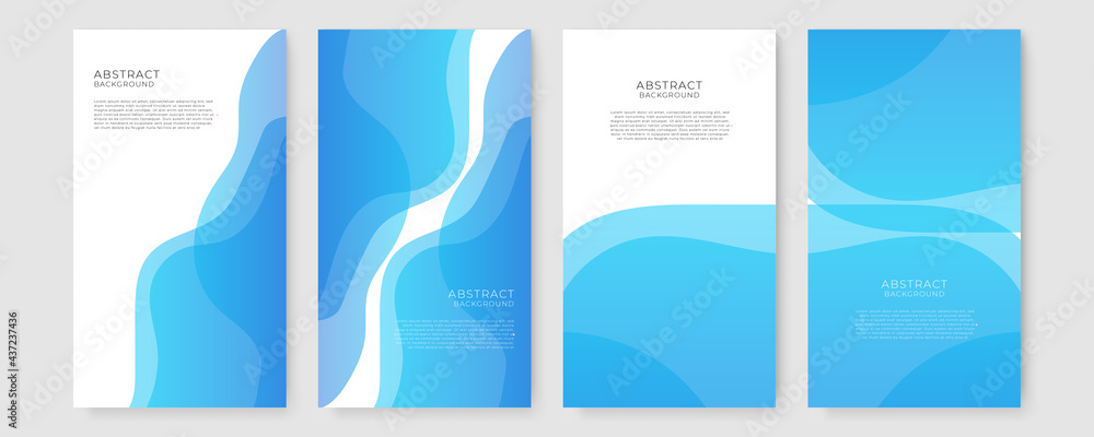 Poster Abstract background vector with blue wave. Abstract blue vector background with wave. abstract smooth blue wave background