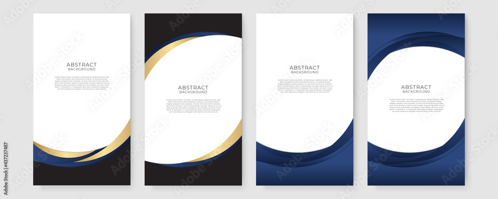 Aufkleber abstract polygonal pattern luxury golden line with dark navy blue template background. luxury and el
