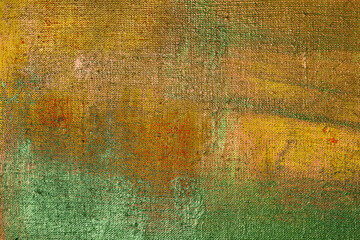 Multicolored abstract background, drawing with oil paints on artistic linen canvas