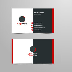 Vector abstract Clean and simple Business Card Template. Modern horizontal name card. Flat Style Vector Illustration. Stationery Design and visiting card. Creative and professional business card.