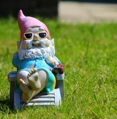  sunbathing garden gnome