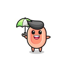 cute soap illustration holding an umbrella