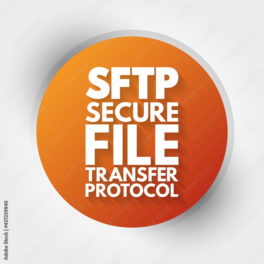 Poster sftp - secure file transfer protocol acronym, technology concept background