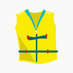 Yellow life jacket for safety on the water.